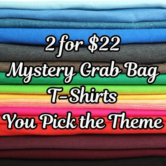 2 for $28 Mystery Grab Bag T-shirts You Pick the Theme