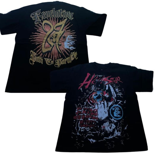 2-sides Hellstar Shirt Unisex Shirt, cotton Streetwweara Made Using 100% Us Cotton, Design & Printed In The USA Menswear T-Shirt graphic  tee