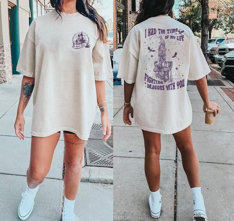 2 slides, Long Live 2 Sides Shirt, I Had The Time Fighting Dragon With You, Long Live All The Magic We Made tshirt, Eras...