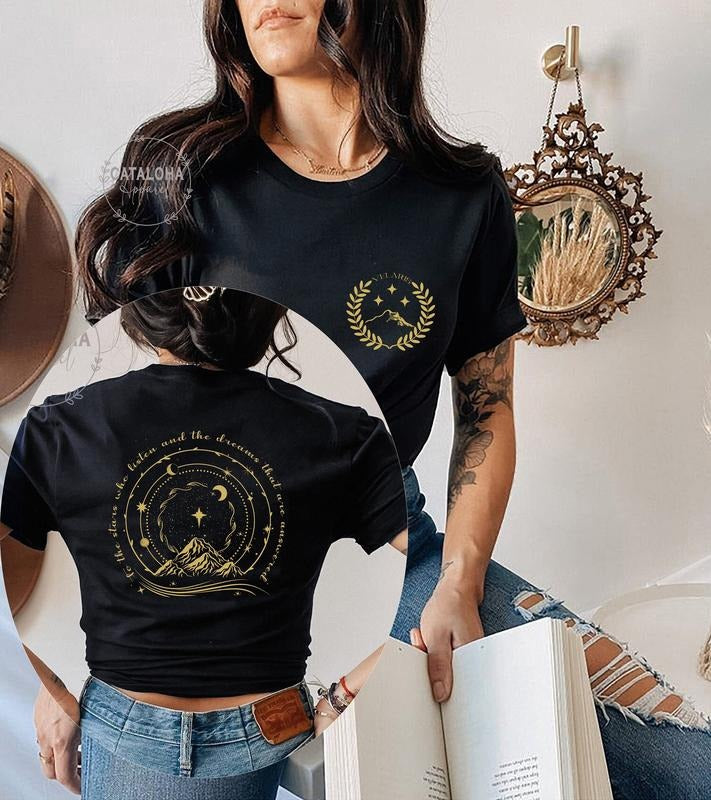 2 slides, SJM, To the stars who listen and the dreams that are answer, City of Starlight, two side Velaris t-shirt, A...