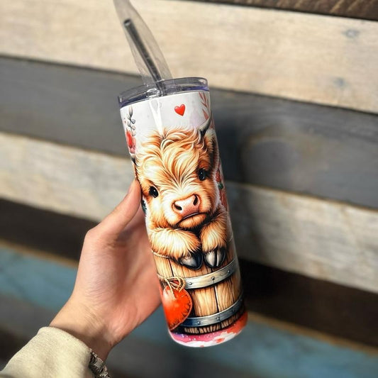 20 oz vday cow tumbler