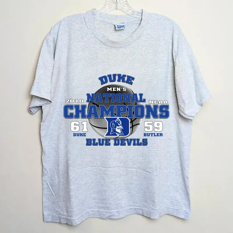 2010 Duke National Champions Final Four NCAA T-Shirt Graphic Casual Classic Menswear Top Hoodie, Sweatshirt | DripVista.com
