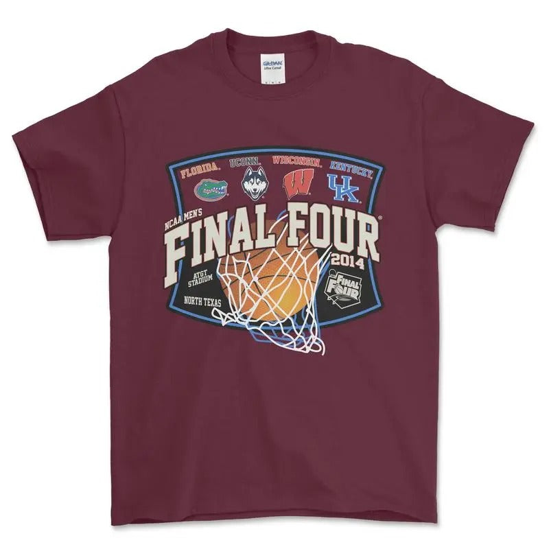 2014 Ncaa Final Four T-Shirt, Graphic Vintage Sports Tees for Men, Gift for Men, for Women Menswear Streetwear Casual...