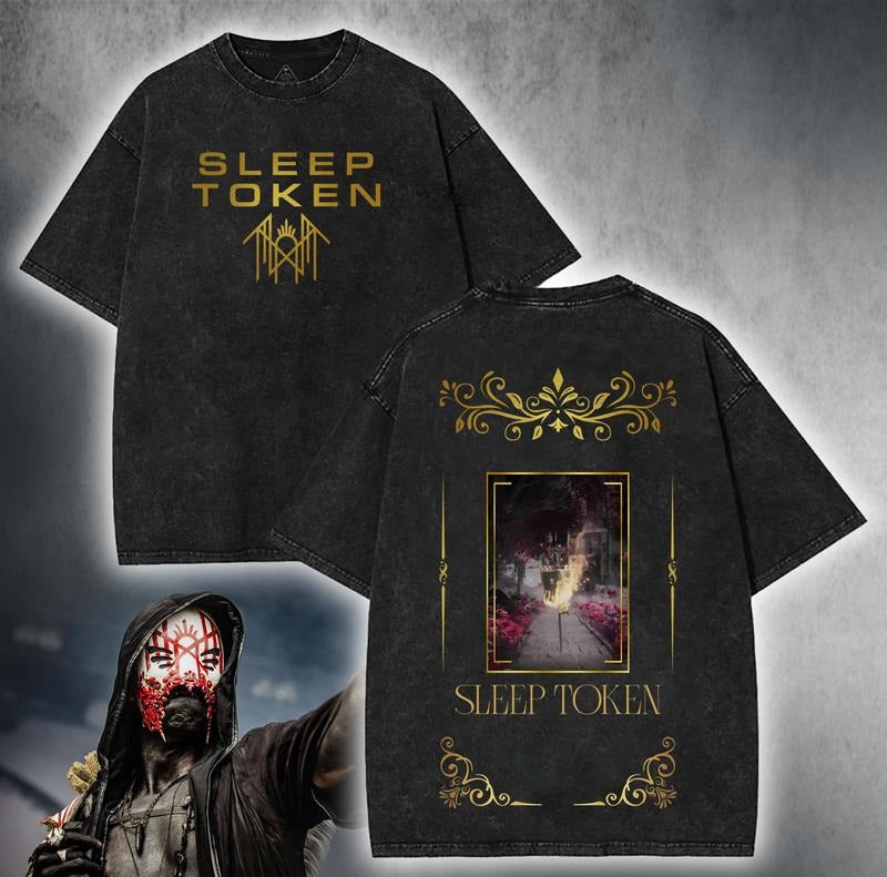2025 Limited Sleep Token merch Unisex Rock Band Washed Tshirt