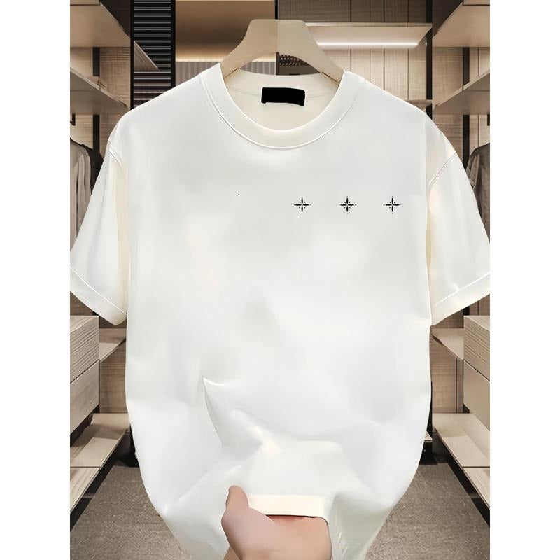 2025 Summer Fashion Brand Heavy Cotton Short-Sleeved Youth Men's and Women's Fashion Handsome T-shirt All-Matching Comfortable Top Ins