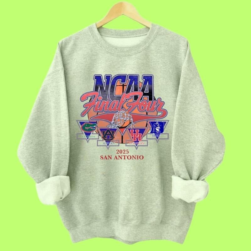 2025 Vintage NCAA Men's Basketball Final Four T-Shirt, Sweatshirt, Hoodie Official College Hoops Graphic Tee, March Madness Fan Apparel