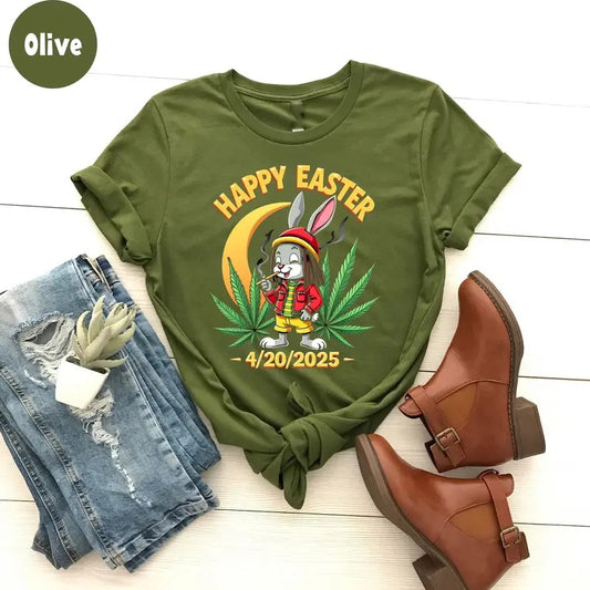 Funny 420 Easter Skip The Hunt Smoke The Blunt Shirt, Bunny Happy Easter Day 4/20, Easter Humor Shirt, Happy Easter Day Gift For Men For Women