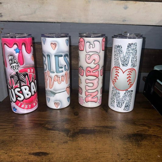 20oz Tumblers, Drinkware, Watter Bottles, Coffee, Trendy, - Perfect on the go Drinkware