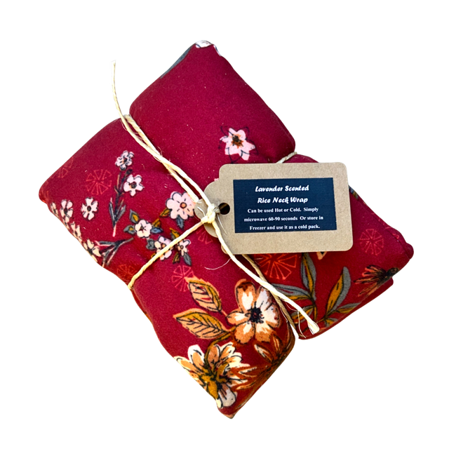 Flannel Lavender Scented Therapy Rice Neck Wraps Floral/Geom