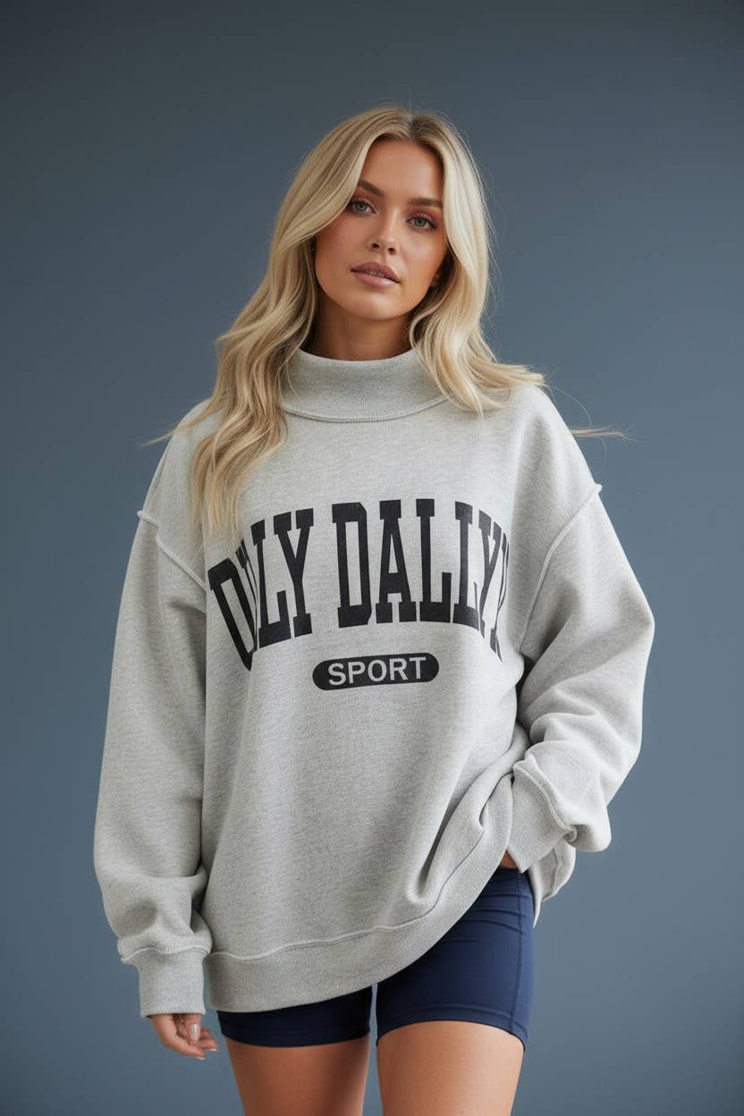 IT2594-DILLYDALLYIN | Printed Reversible Sweatshirt