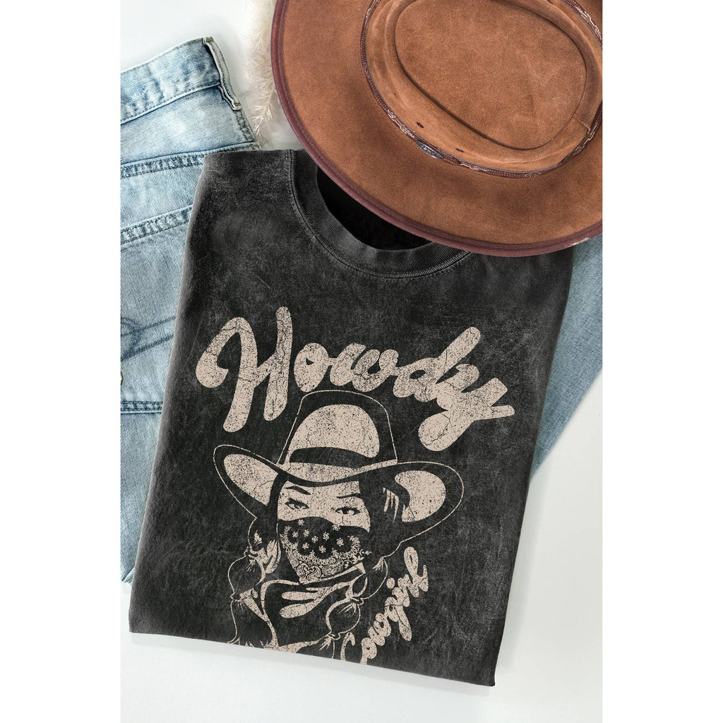 Howdy Cowgirl - Mineral Wash T Shirt