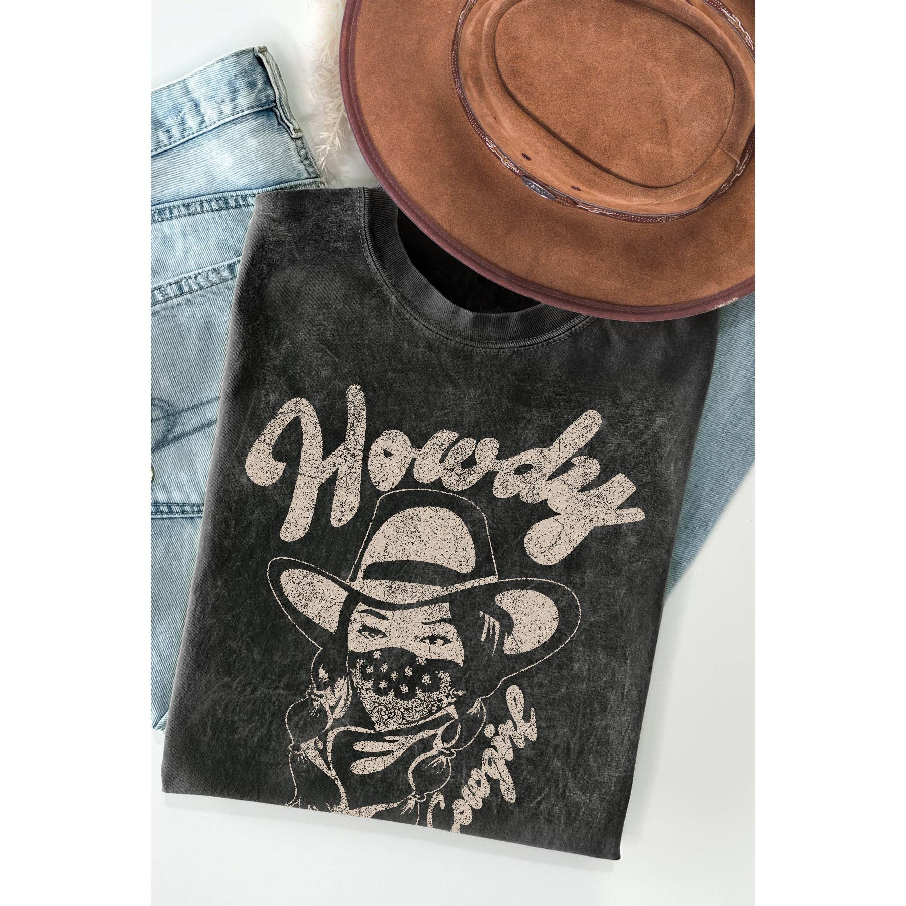 Howdy Cowgirl - Mineral Wash T Shirt
