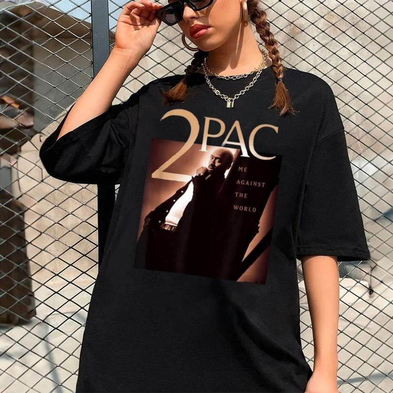 2pac Me Against The World T Shirt, 2pac Rapper Shirt, Hip Hop Legends Tee, 90s Music Shirt, Unisex Short Sleeve Tee