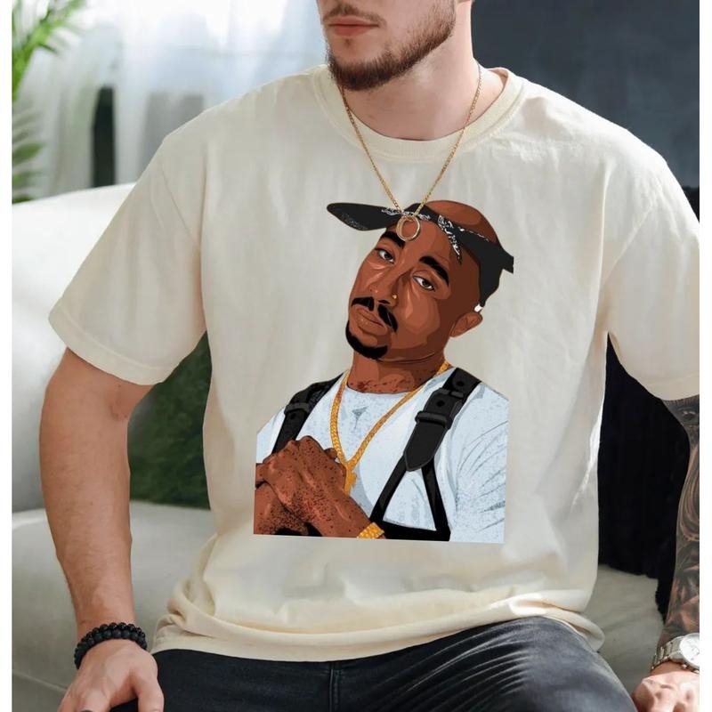 2pac T Shirt, Rapper Merch, Hip Hop Music Legends Shirt, 90s Hip Hop Tee, Gift For Fan, Unisex Short Sleeve Tee