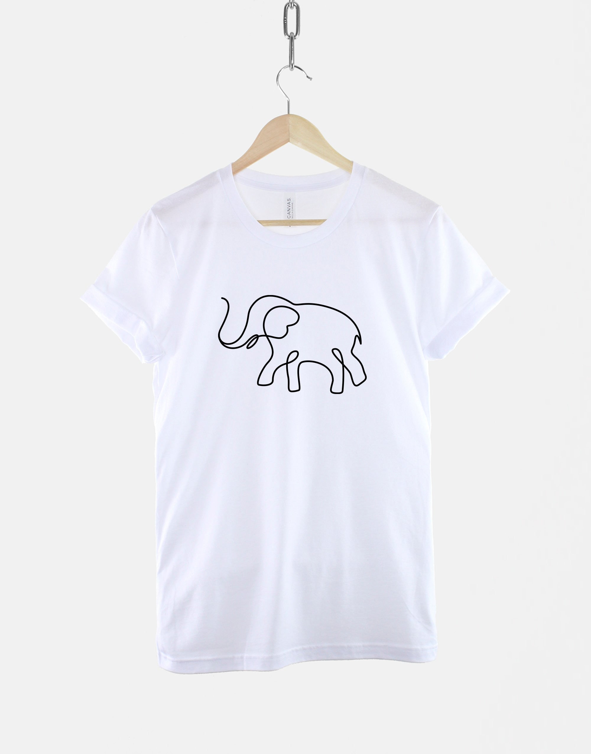 Minimalist Elephan Elephant Animal Lover Wildlife Fan Unisex T-shirt, Sweatshirt, Hoodie (4)