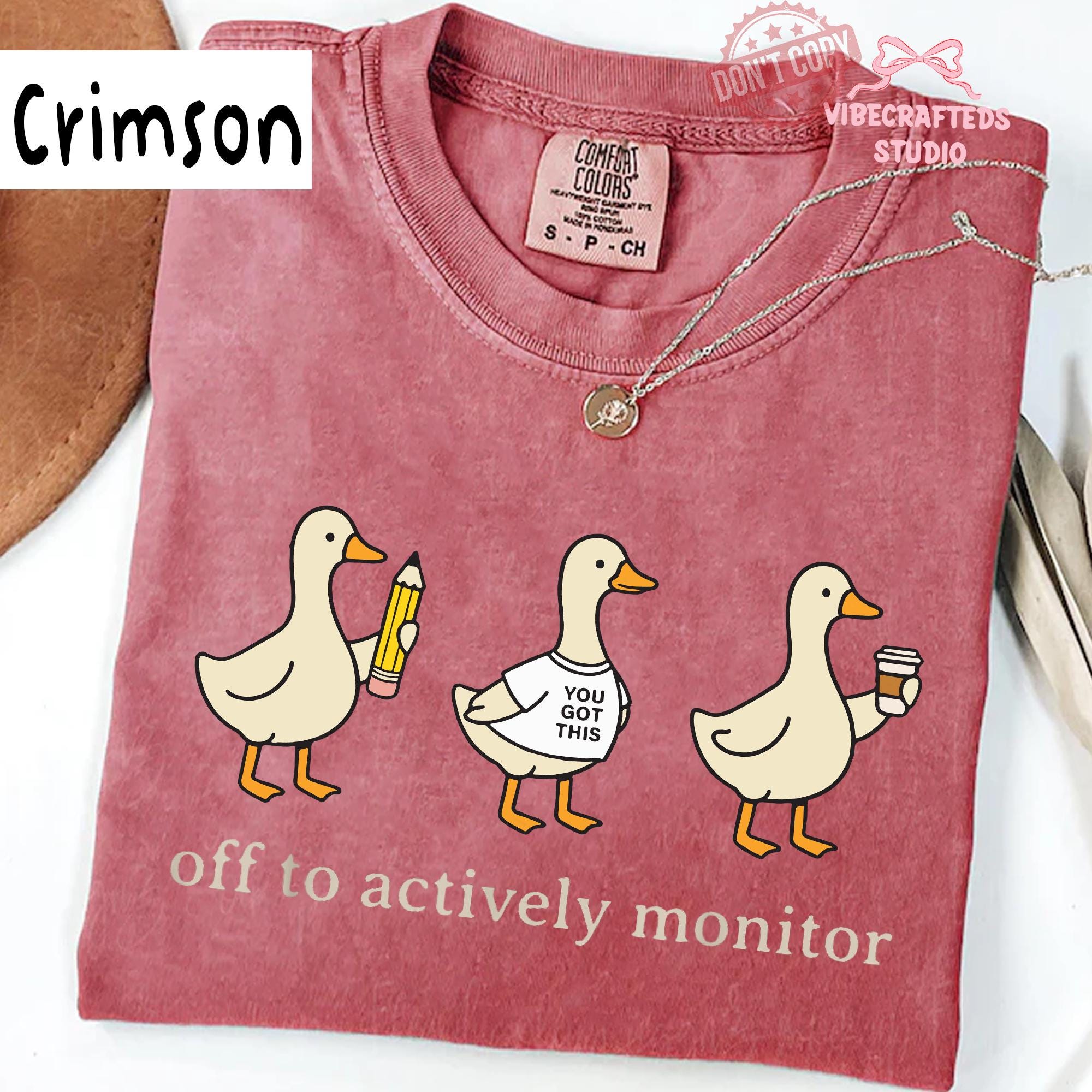 Off Actively Monitor Goose Comfort Colors Teacher Goose Testing Day Teacher Tee Teacher (4)