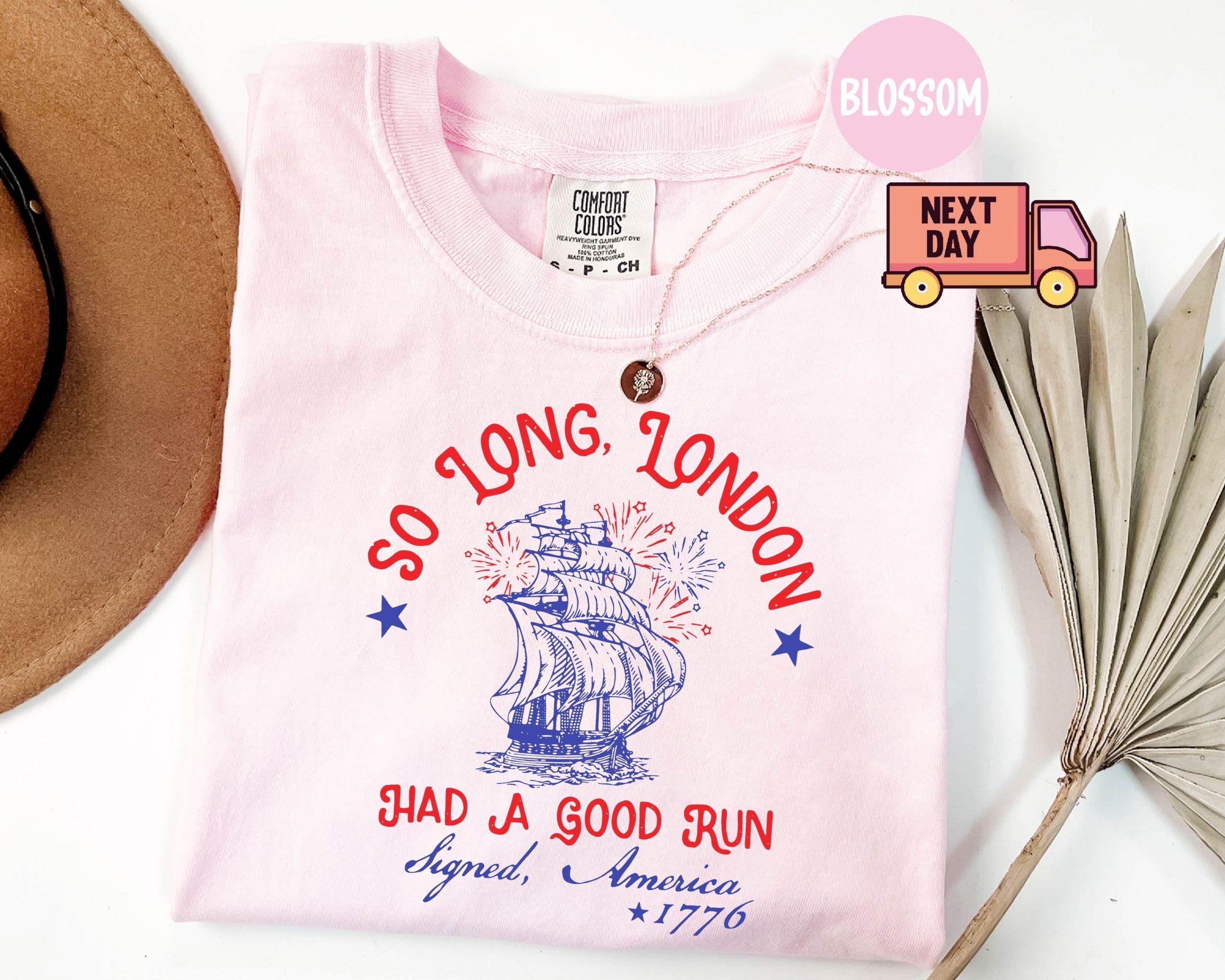 Comfort Colors Long London Good Run 4th July Patriotic Fourth July Tee July 4th (4)