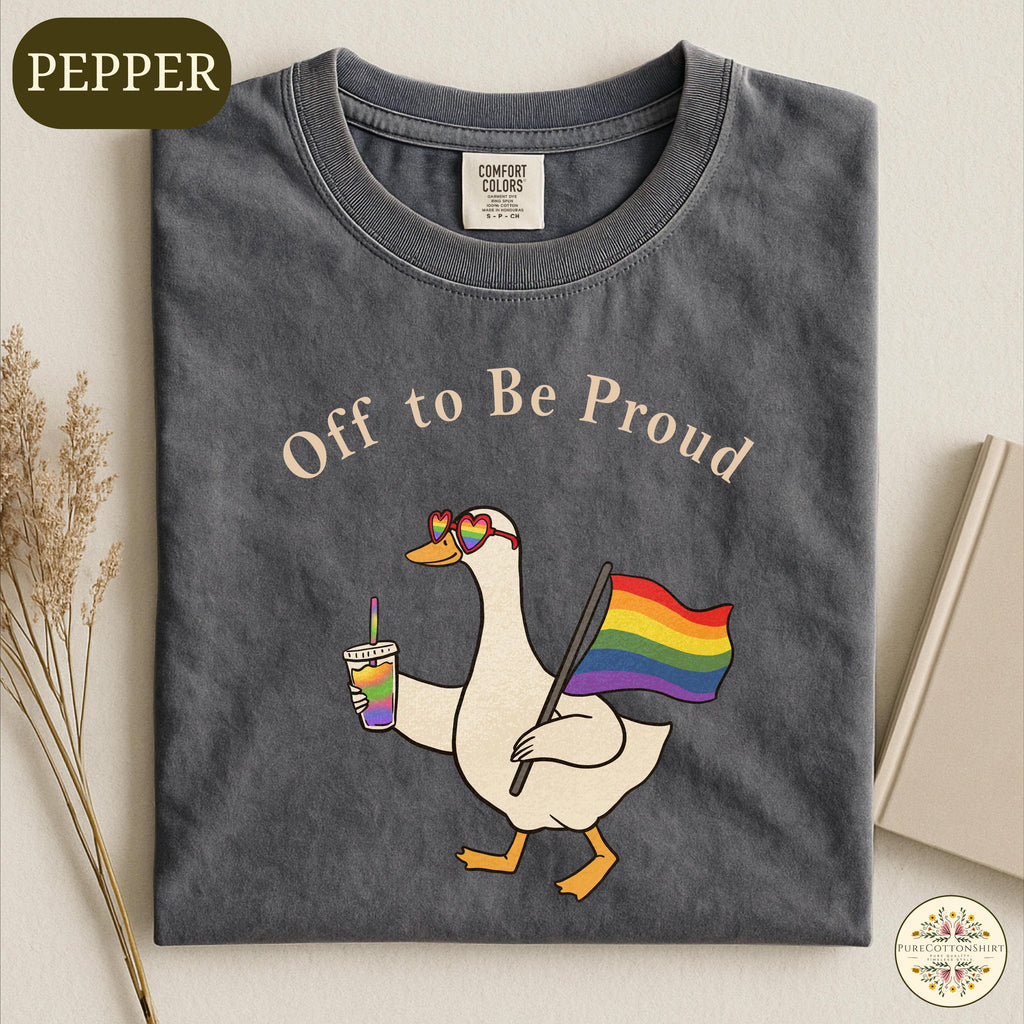 Off Proud Comfort Colors Pride Goose Lgbtq Rainbow Tee Pride Month Sweater Lesbian Gay Pride Human Rights Tee (4)