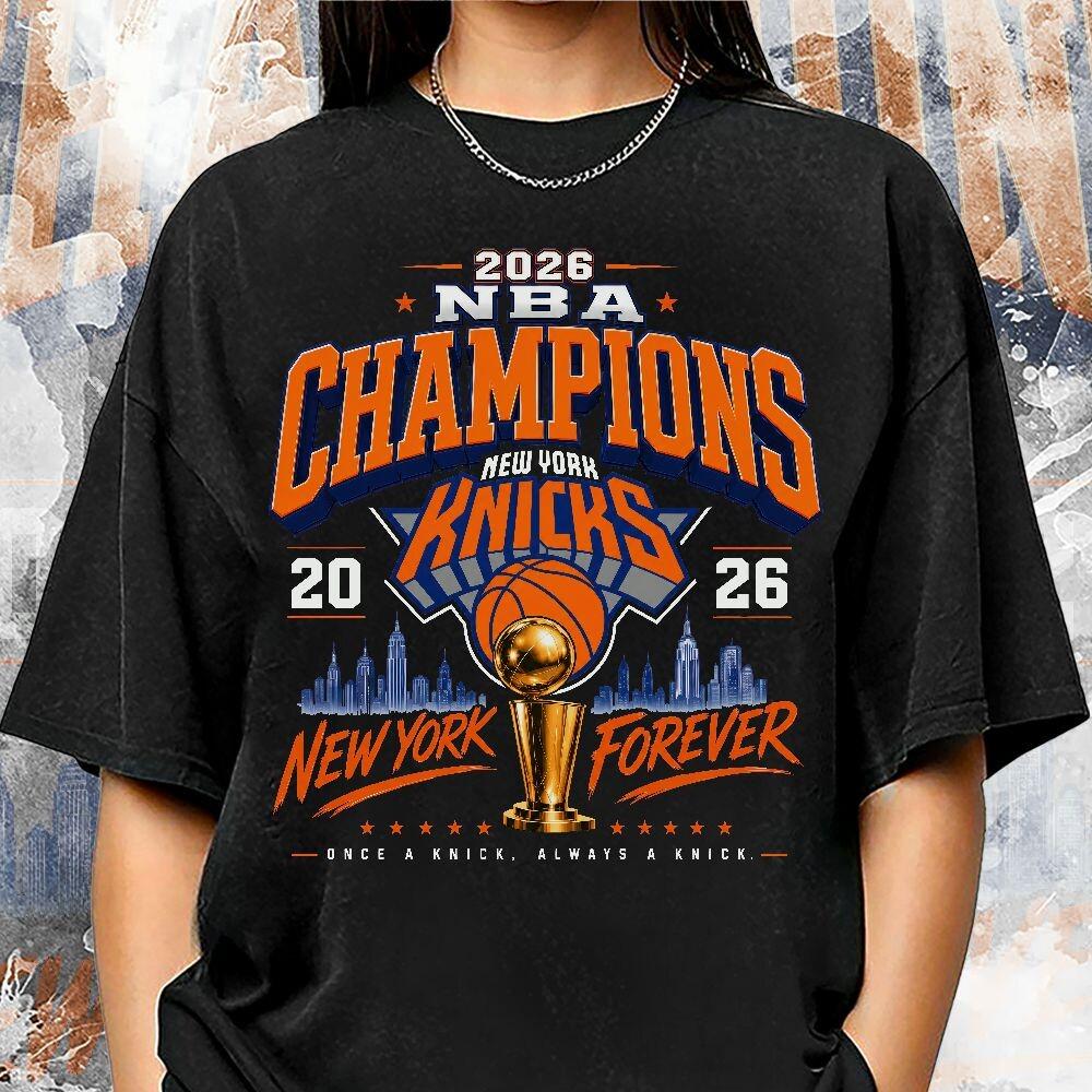 Knicks 2026 Champions Vintage Retro York Basketball Champions Tee Vintage Spor Championship Fan (4)