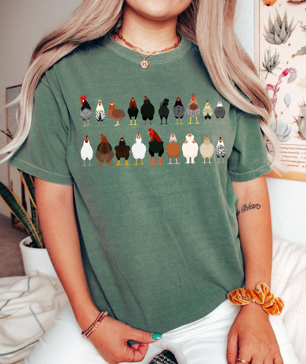 Chicken Breeds Farm Animal Lover T-Shirt