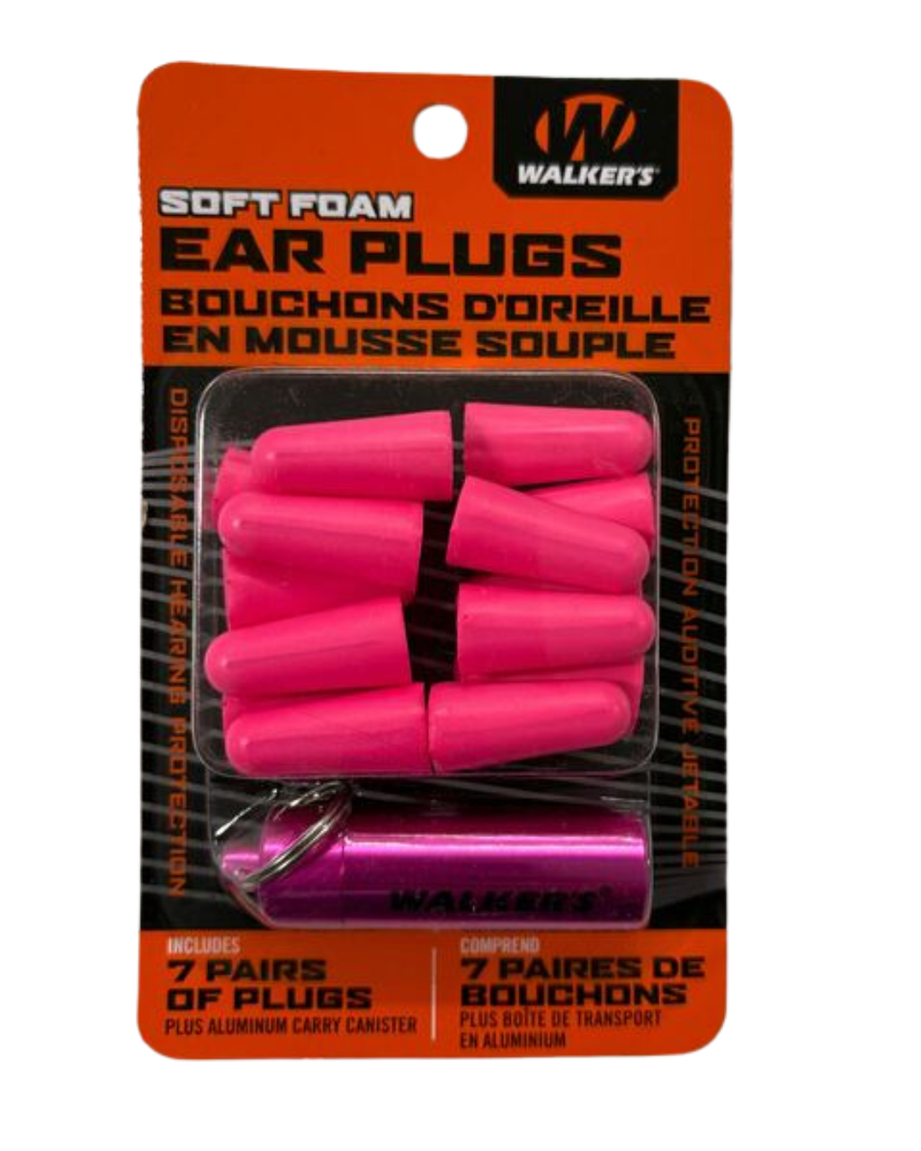Soft Foam Ear Plugs, 7 Pairs with Carry Canister