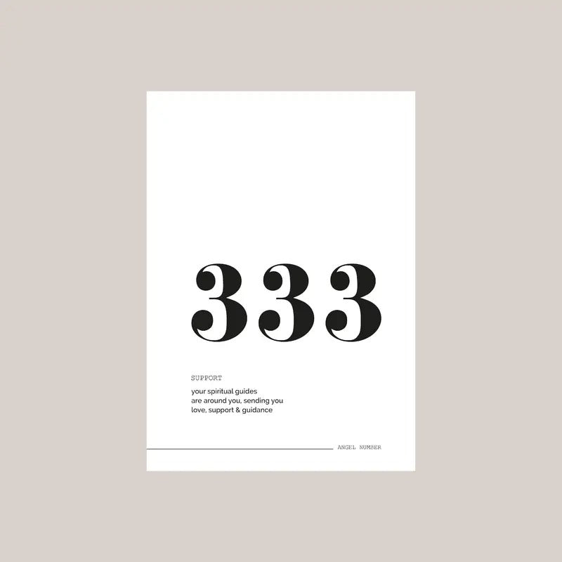 333 Angel Number Print Wall Art, Manifestation Energy Spiritual Poster, Angel Number Poster, Gifts For Women Wall Art,...