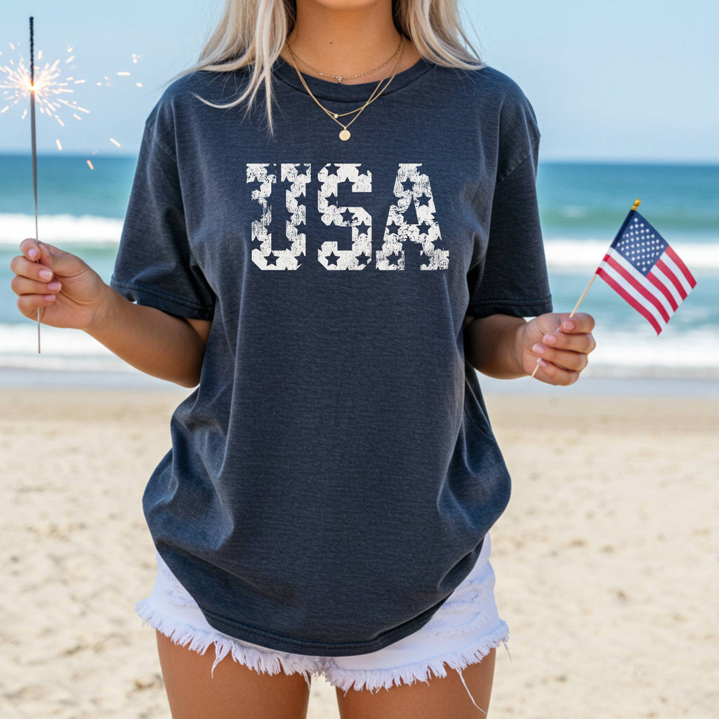 USA Stars July 4th Graphic Tee