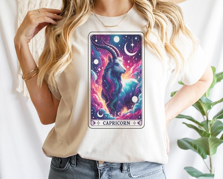 #346 - Tarot Zodiac Card Tarot Tee Top Womenswear