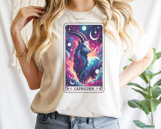 #346 - Tarot Zodiac Card Tarot Tee Top Womenswear