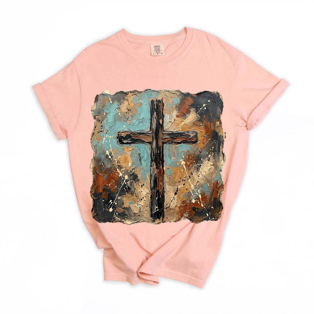Brush Stroke Cross Comfort Colors T-Shirt