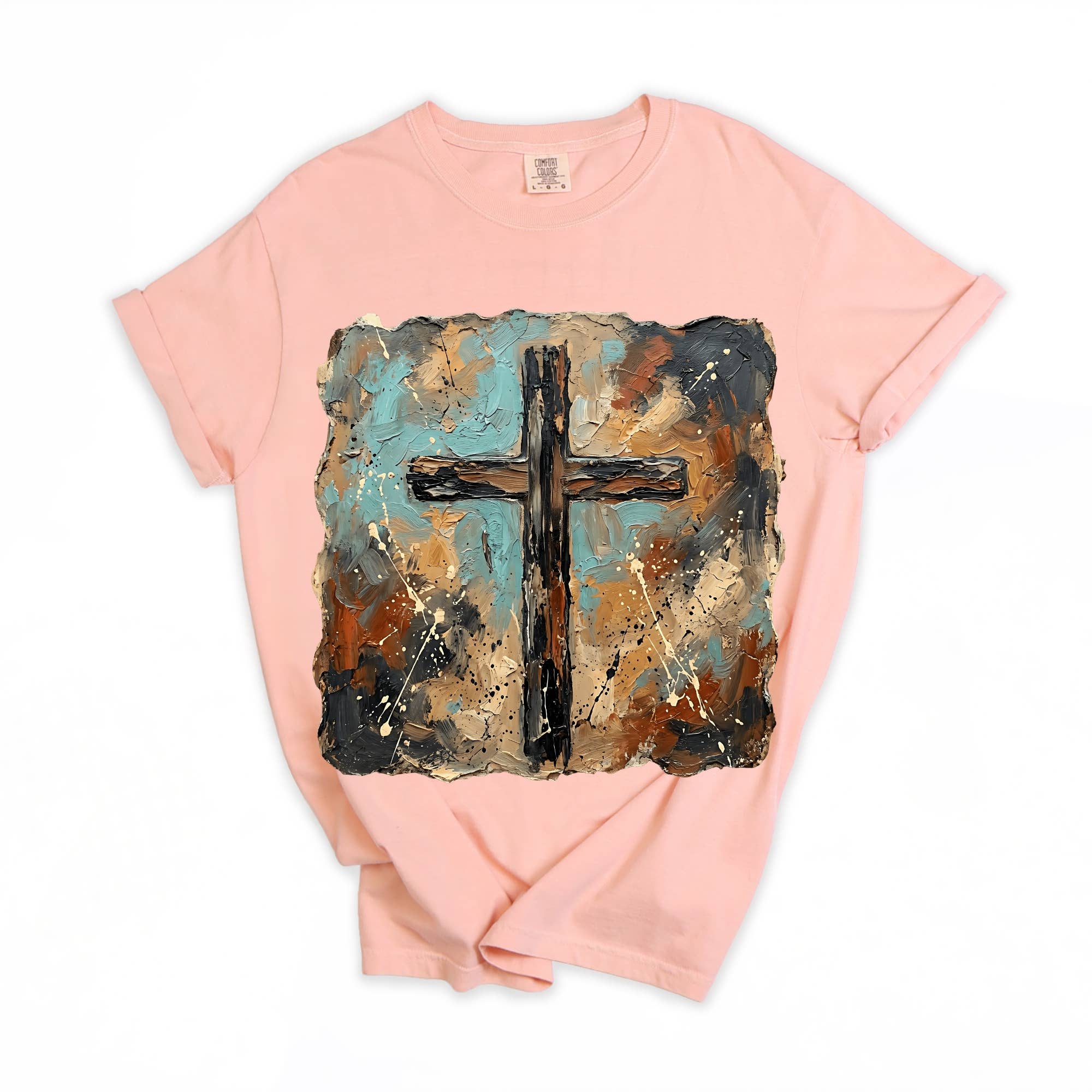Brush Stroke Cross Comfort Colors T-Shirt