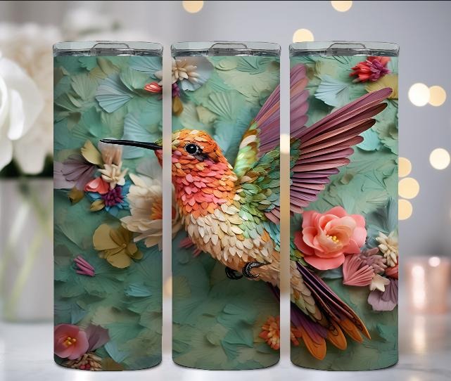 3D Hummingbird Tumbler Stainless Steel Skinny Drinkware T-Shirts, Hoodie, Sweatshirt | DripVista.com