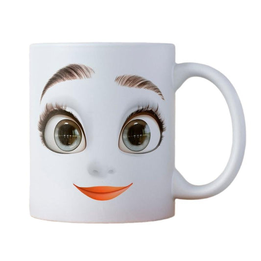 3d Effect Funny Face Mug Wrap, Gift Mug For Girls, 3d Effect On 2d Cup, Drinkware Gift, Coffee Lover Gift, Sarcastic Gift Mug, Novelty Coffee Mug, Gifts For Him Her, 11 15oz Ceramic Cup, Gifts For Birthday