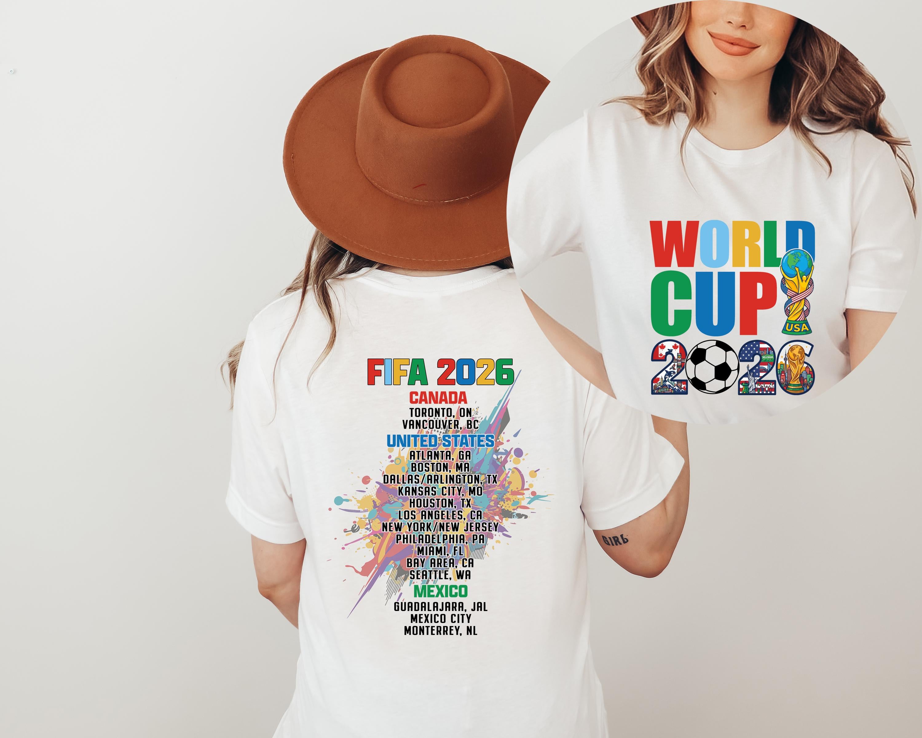Fifa World Cup 2026 2026 Host Cities Back Usa Canada Mexico Soccer Fan Tee Football Tournament Sport Tee (5)