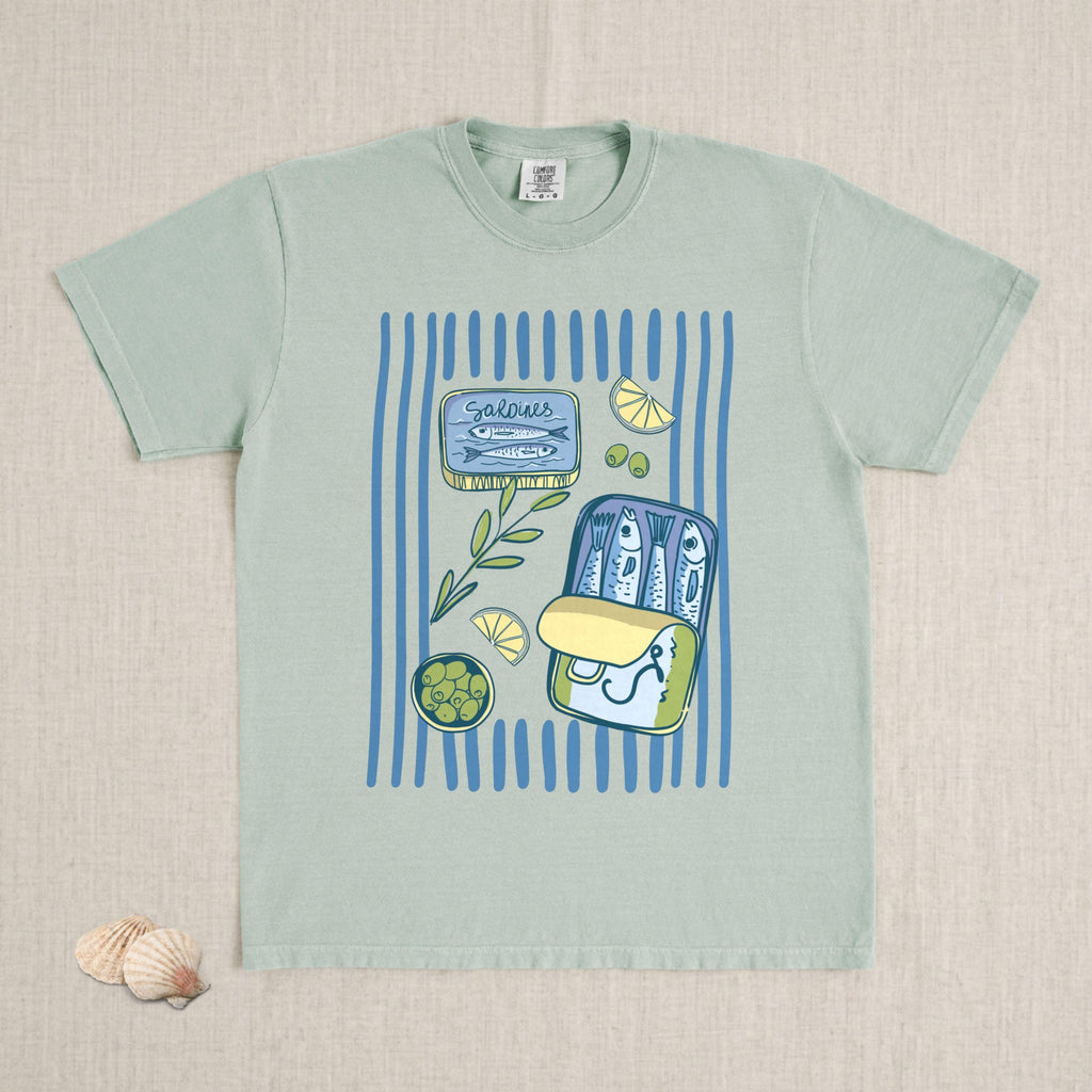 Sardines Tin Coastal Food Mediterranean Seafood Unisex T-shirt, Sweatshirt, Hoodie (5)