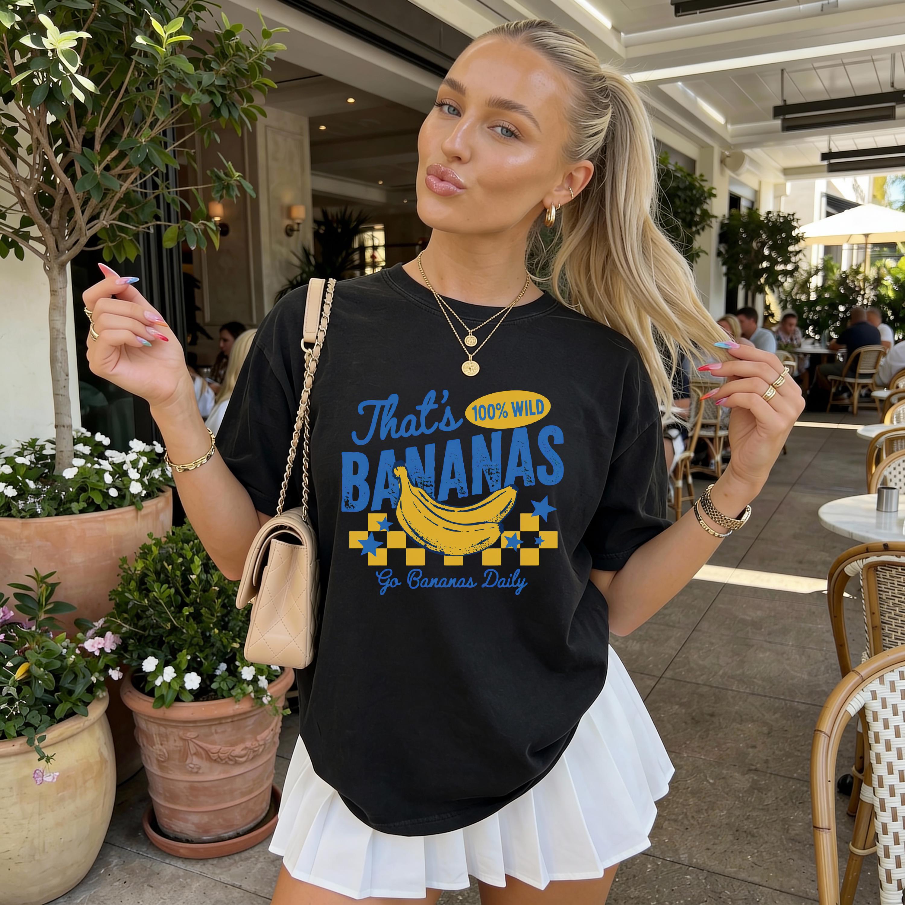 Thats Bananas Summer Fruit Food Pun Retro Banana Summer Comfort Colors (5)