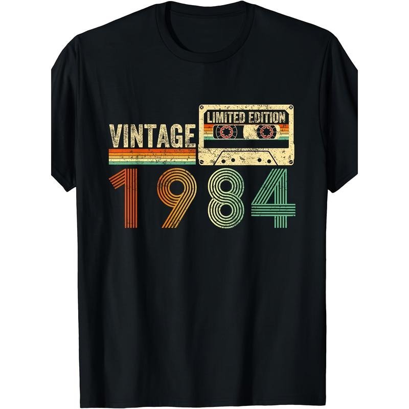 40 Year Old Gifts Vintage 1984 40th Birthday Cassette Tape T-Shirt Made in USA Hoodie, Sweatshirt | DripVista.com