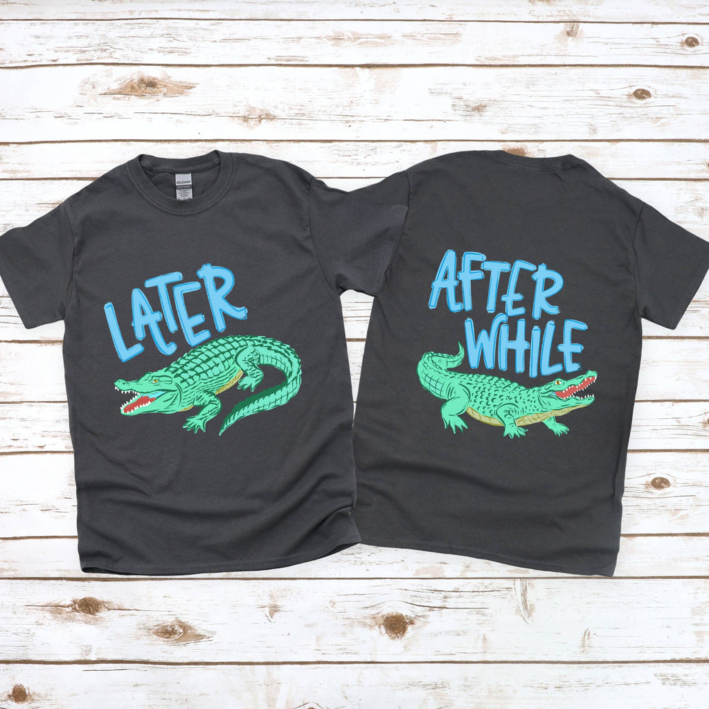 Youth Boy Later Gator After While Crocodile Tee Front Back