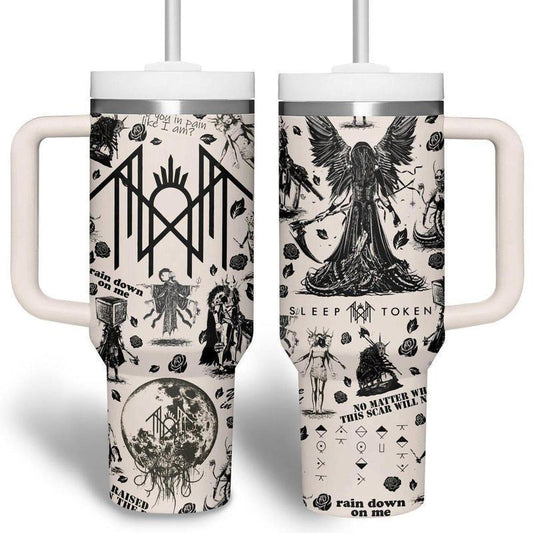 Sleep Token Music Tumbler 30oz/40oz, Sleep Token Band Tumbler 30oz/40oz, Custom Name Tumbler Gift, Gift Birthday.