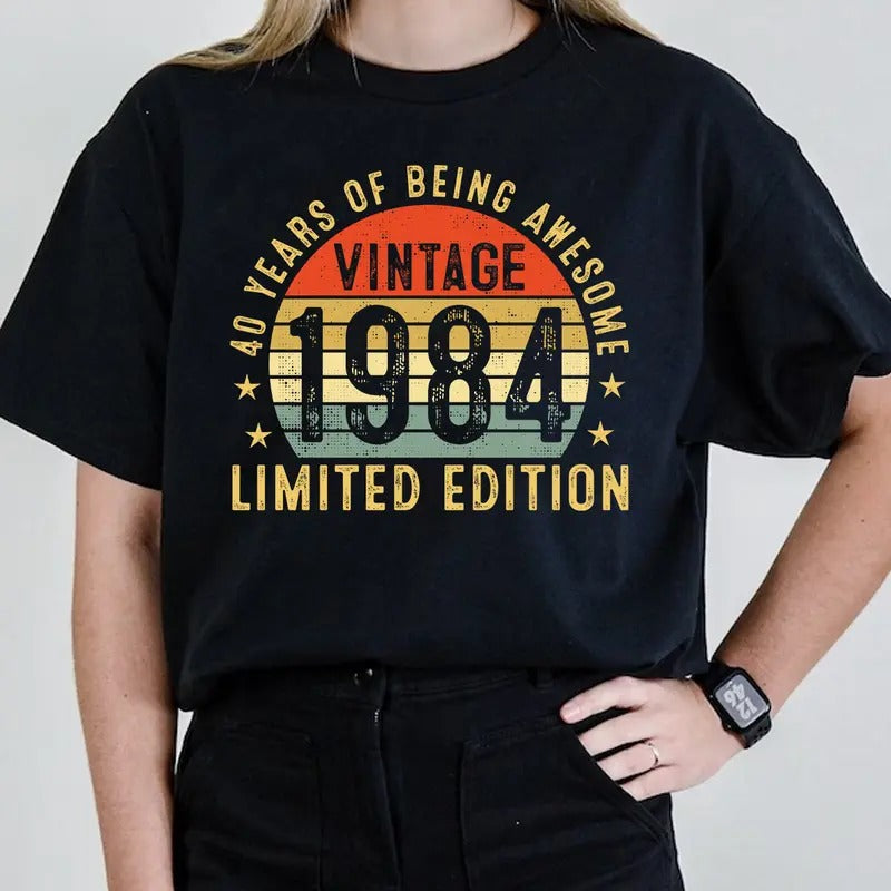 40th Birthday 1984 40 Years FOG Being Awesome Retro T-Shirt Hoodie, Sweatshirt | DripVista.com