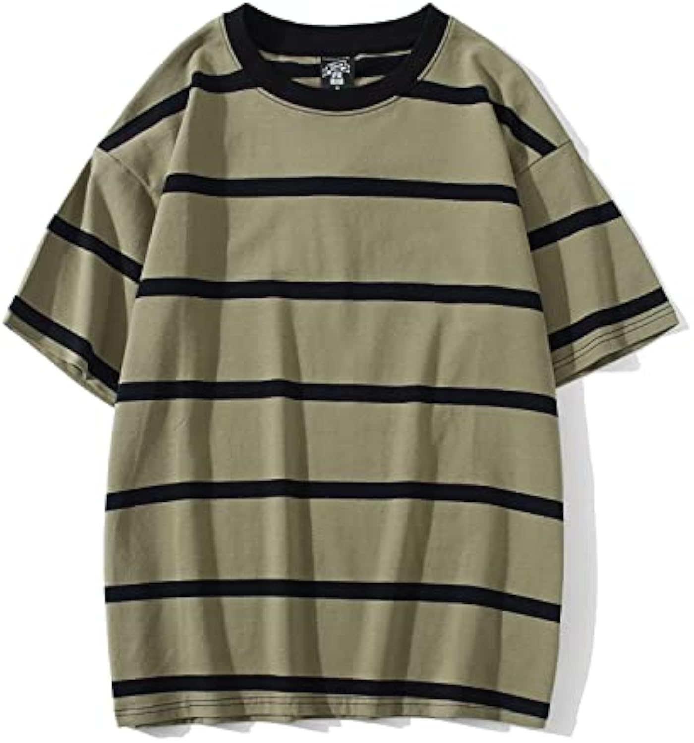 Emo Short Sleeve Oversized T Shirts for Women Men Crewneck Color Block Stripe Tops Grunge Aesthetic Goblincore Clothes