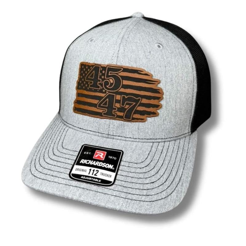 45 - 47 American Flag Patch Hat, Richardson 112 Hat, Leather Patch Hat T-Shirts, Hoodie, Sweatshirt | DripVista.com