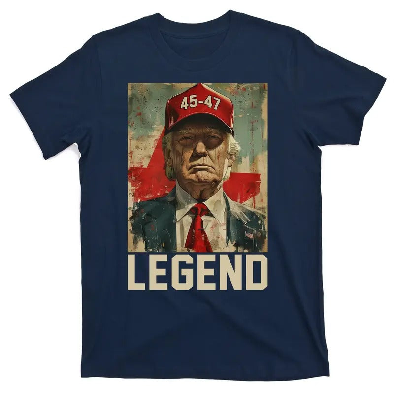 45 47 Donald Trump 2024 Legend Vintage T-Shirt Hoodie, Sweatshirt | DripVista.com