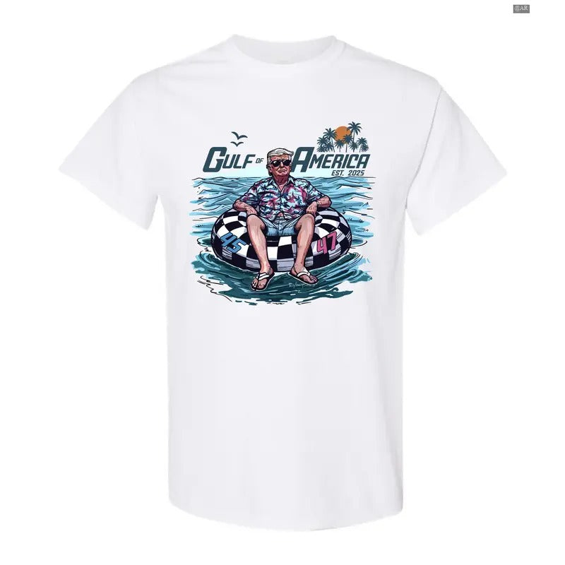 45th 47th President Trump Chillin on the Gulf of America Shirt, Retro Crewneck, Gift For Lovers,, Trendy Top
