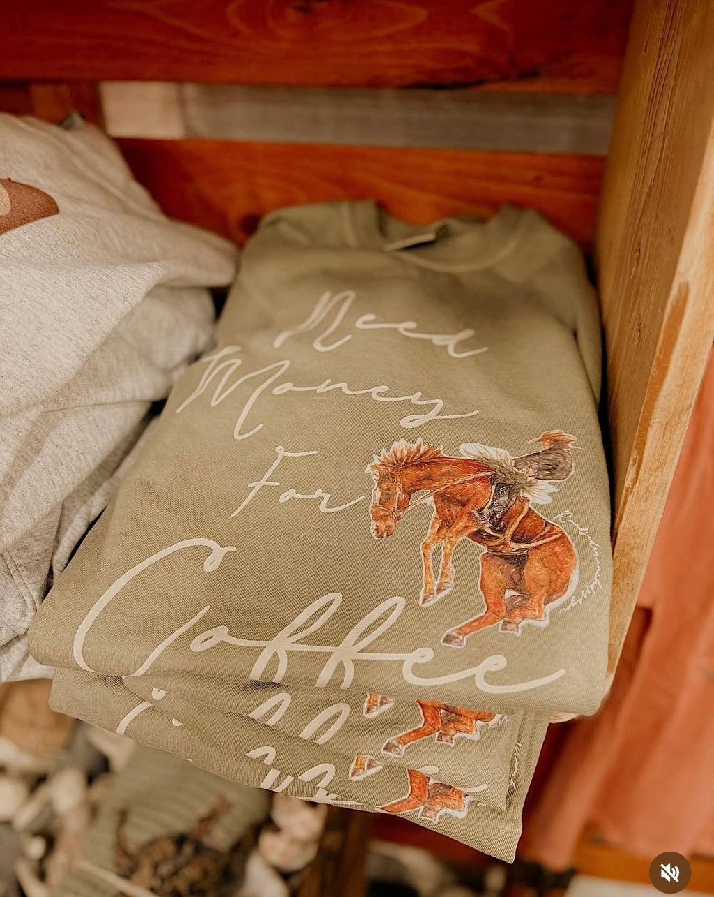 Khaki 100% Cotton Graphic Tee, Coffee Please | DTG