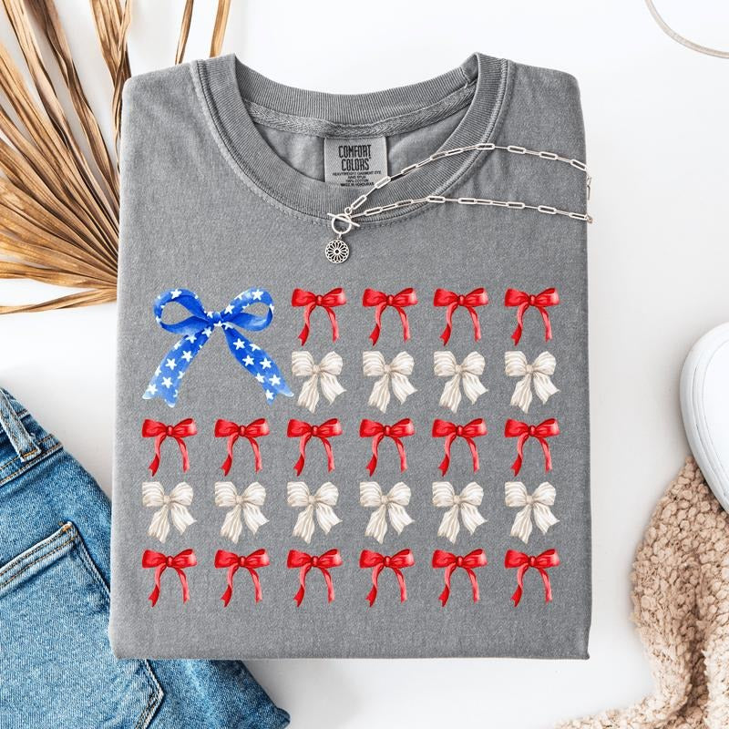 4th Of July Bows Graphic Tee