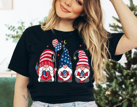 4th Of July Gnome Shirt 4th Of July Shirtpatriotic Shirt Independence Day Shirt 4th Of July Gift Independence Day Gift Usa Flag Shirt