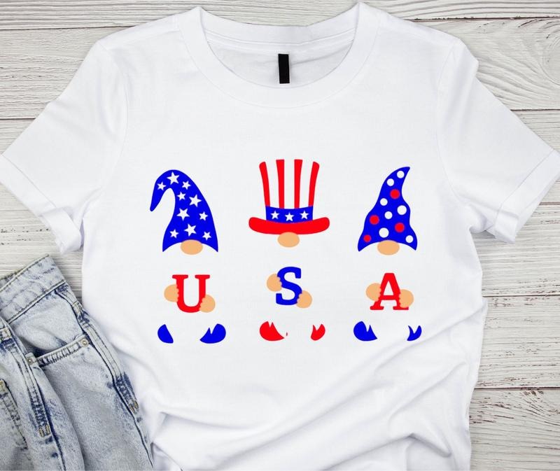 4th Of July Shirt 4th Of July Gnome Shirt Patriotic Gnome Shirt Gnome Shirt Usa Shirt