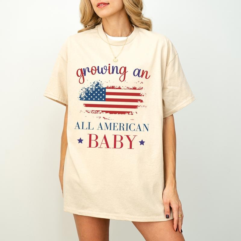 4th of July Pregnancy Announcement Shirt, Future Mom Shirt, Pregnancy Reveal Shirt Independence Day