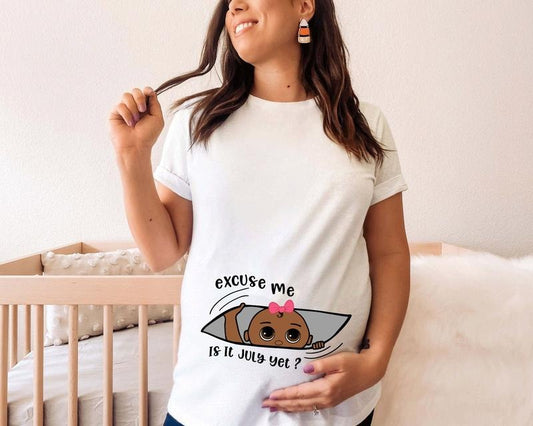 4th of July Pregnancy Announcement Shirt, Red White and Due, Patriotic Maternity Tee, Independence Day Tee